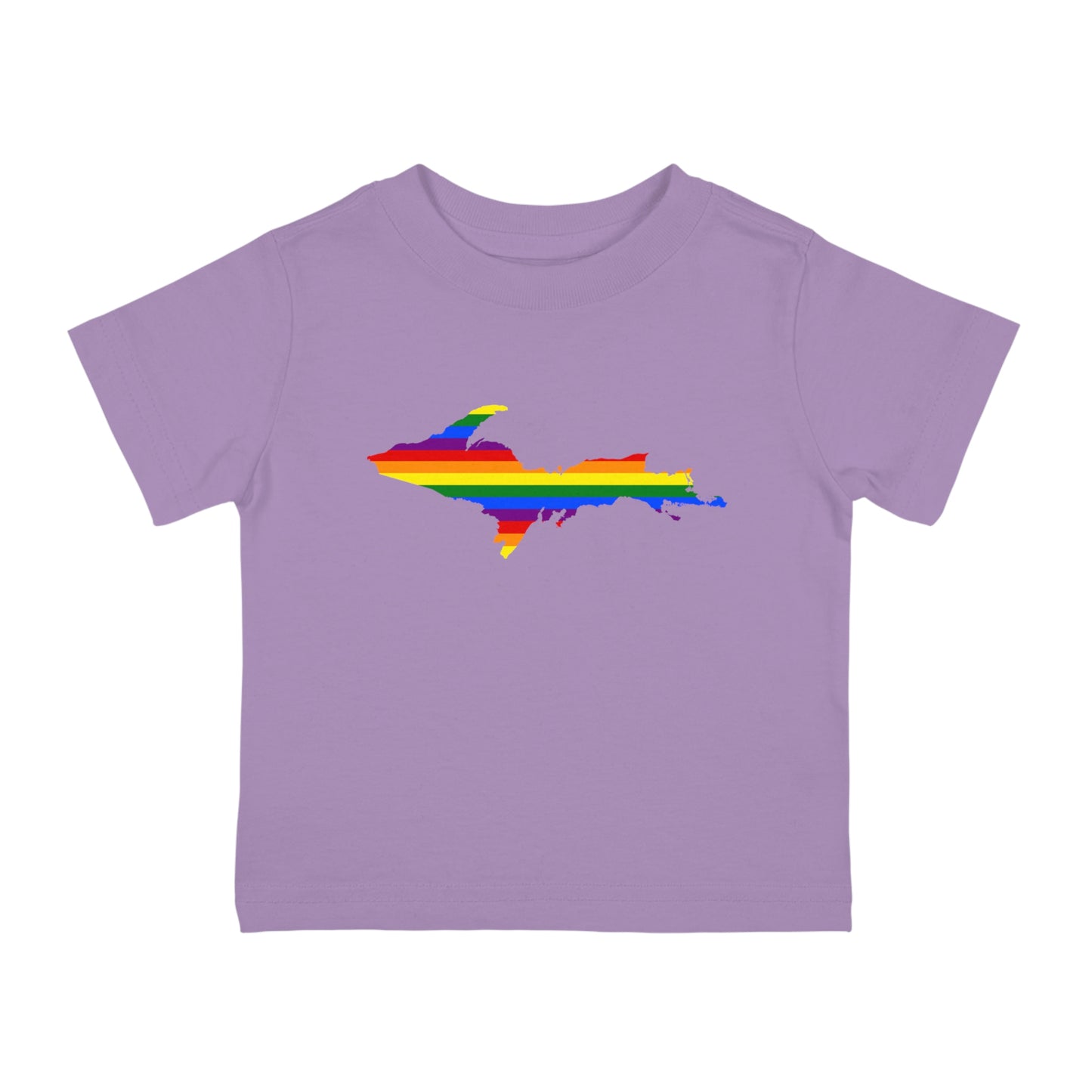 Michigan Upper Peninsula Infant T-Shirt (w/ UP Pride Flag Outline) | Short Sleeve