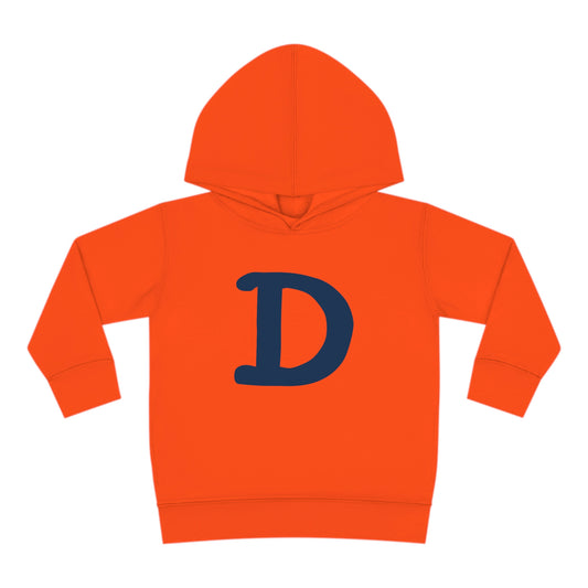 Detroit 'Old French D' Hoodie (White/Navy Full Body Outline) | Unisex Toddler