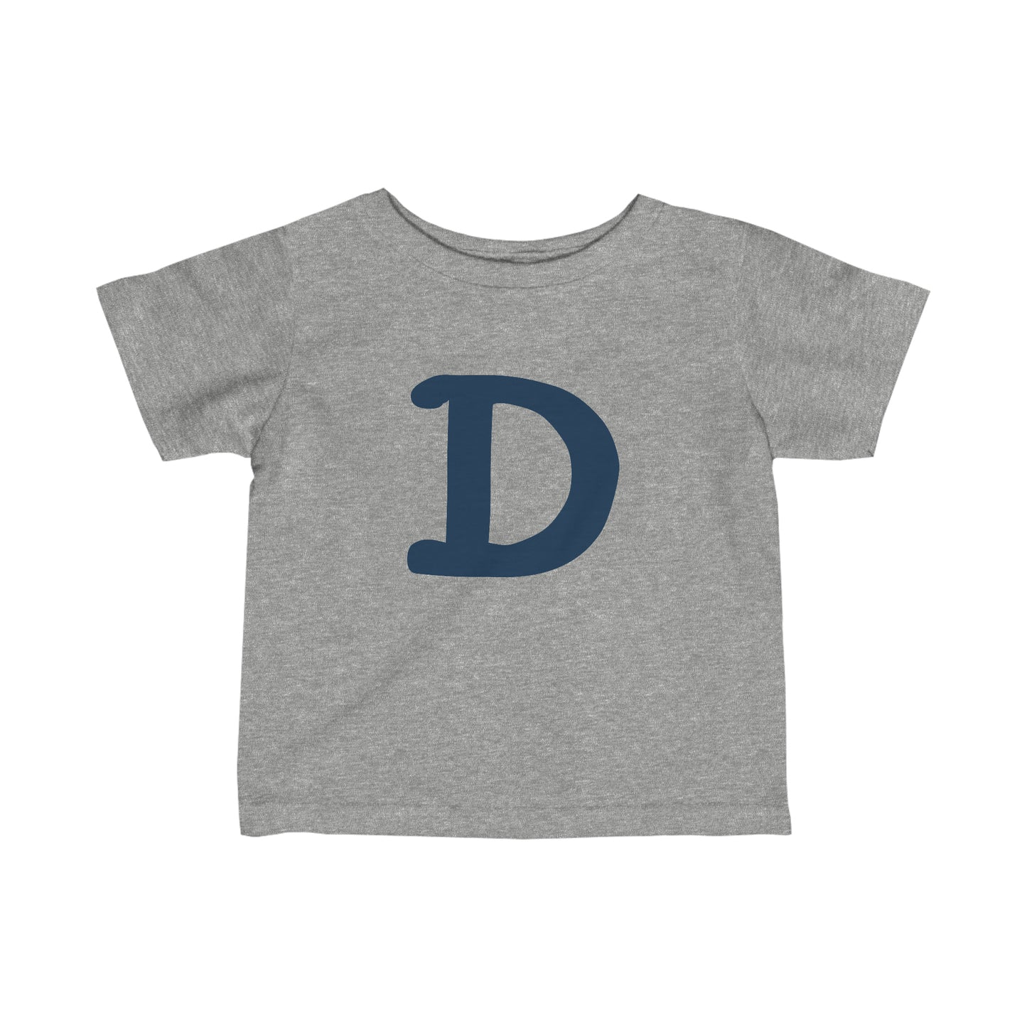 Detroit 'Old French D' T-Shirt (White/Navy Full Body Outline) |  Infant Short Sleeve