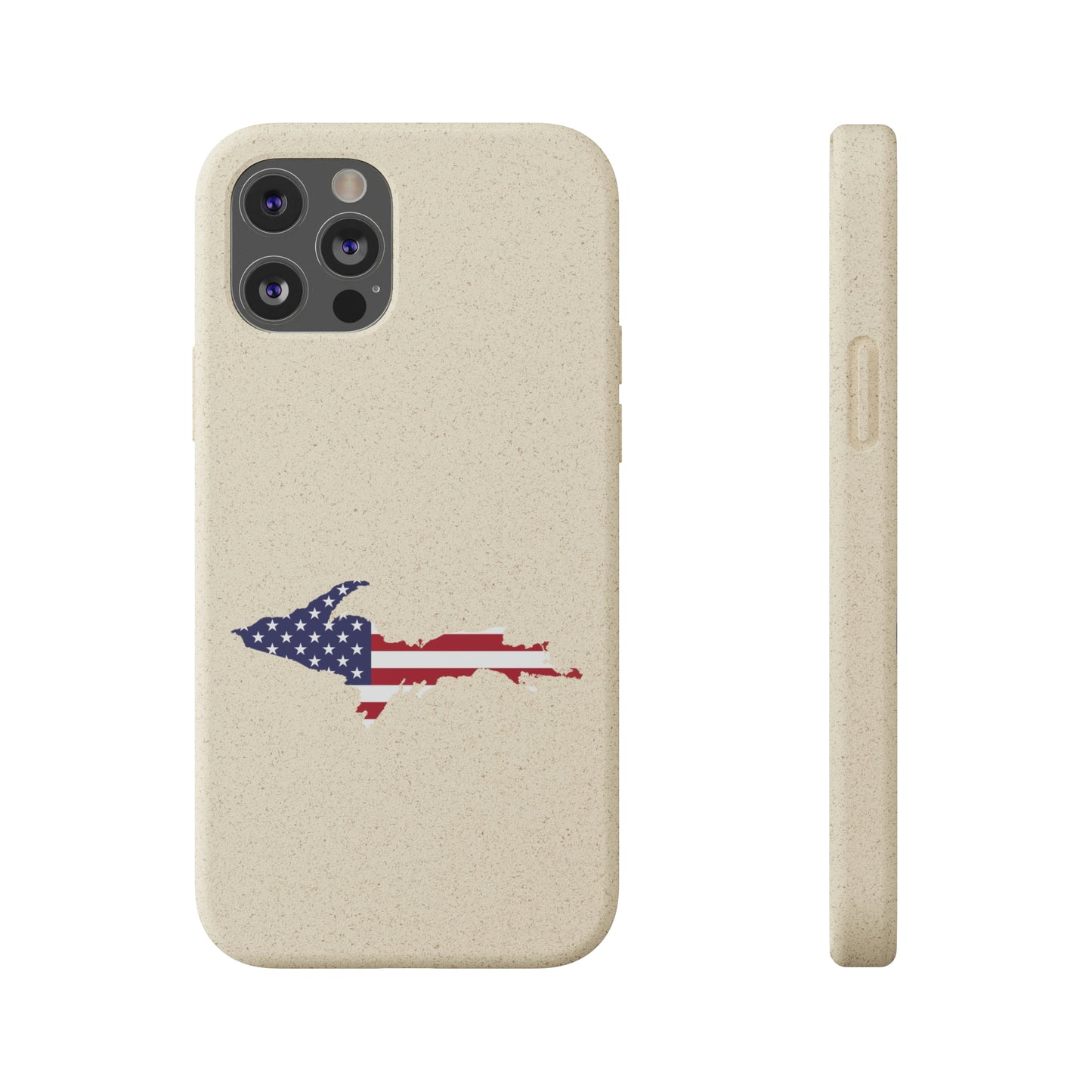 Michigan Upper Peninsula Biodegradable Phone Cases (w/ UP USA Flag Outline) | Apple iPhone