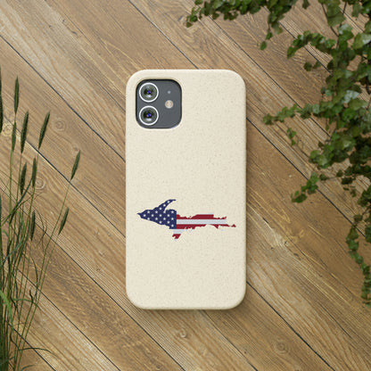 Michigan Upper Peninsula Biodegradable Phone Cases (w/ UP USA Flag Outline) | Apple iPhone