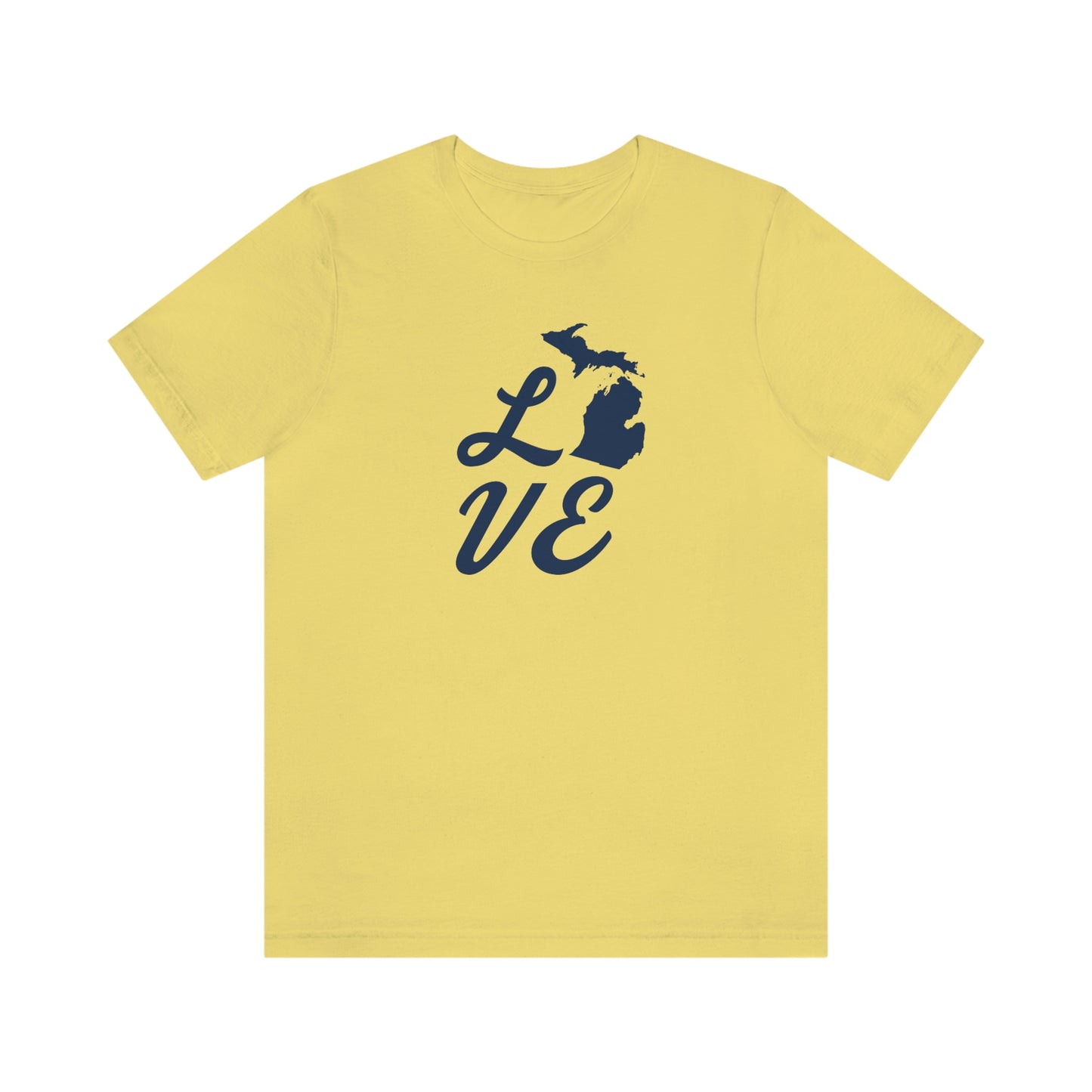 Michigan 'Love' T-Shirt (Retro Script Font) | Unisex Standard Fit