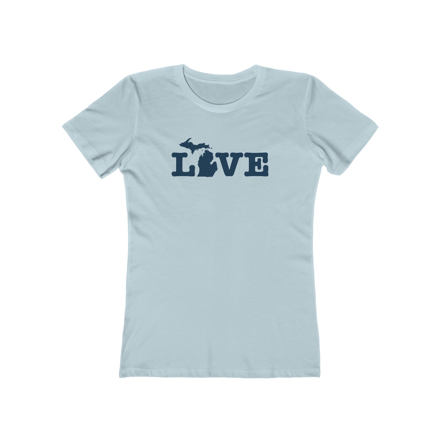 Michigan 'Love' T-Shirt (Typewriter Font) | Women's Boyfriend Cut