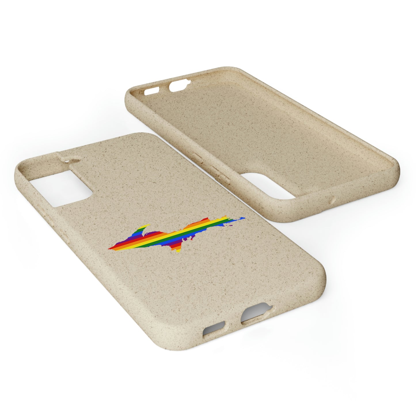 Michigan Upper Peninsula Biodegradable Phone Cases (w/ UP Pride Flag Outline) | Samsung Android