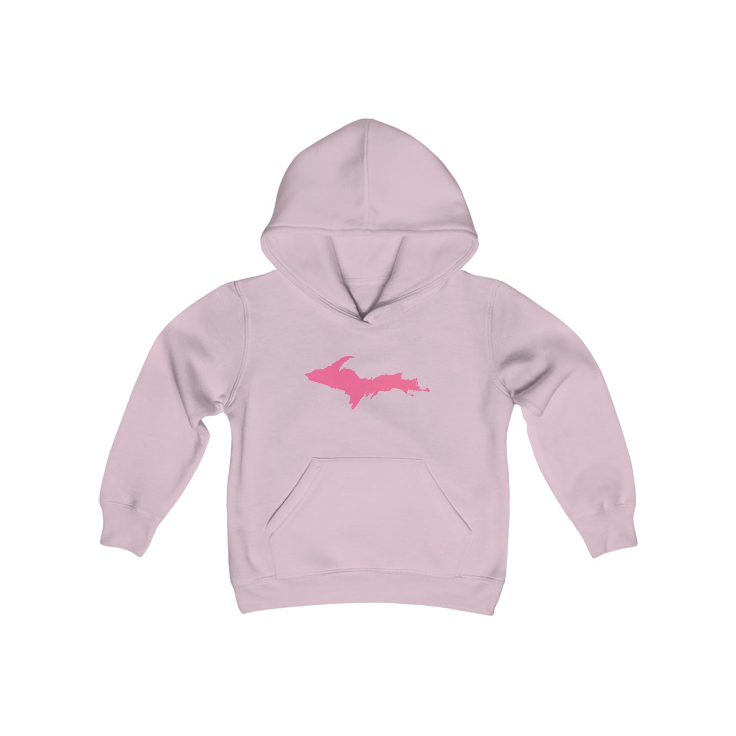 Michigan Upper Peninsula Hoodie (w/ Pink UP Outline)| Unisex Youth