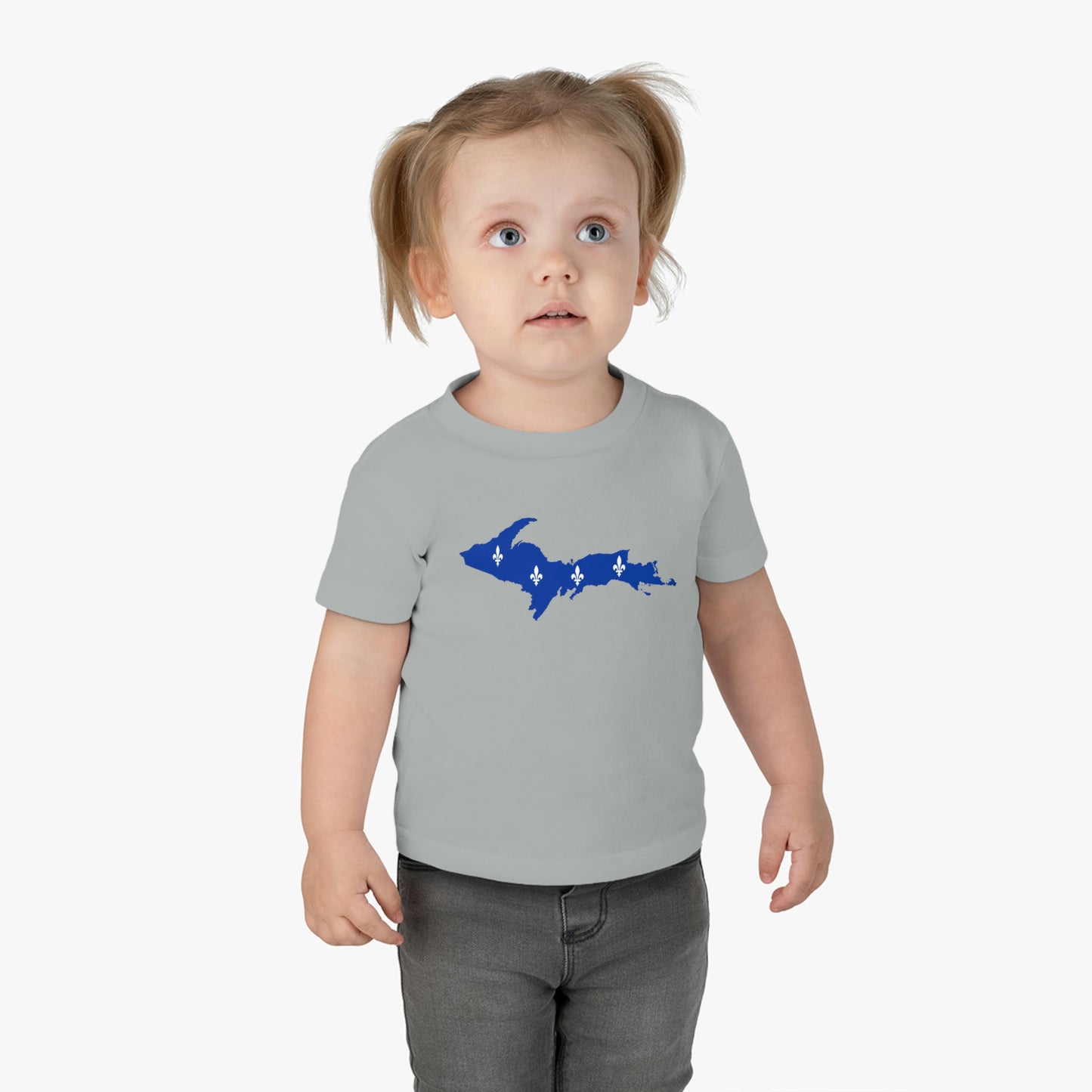 Michigan Upper Peninsula Infant T-Shirt (w/ UP Quebec Flag Outline) | Short Sleeve