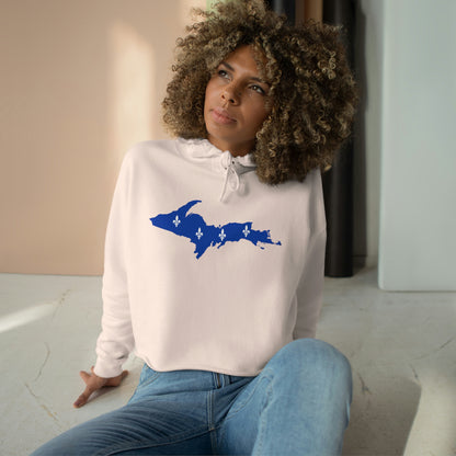 Michigan Upper Peninsula Cropped Hoodie (w/ UP Quebec Flag Outline)