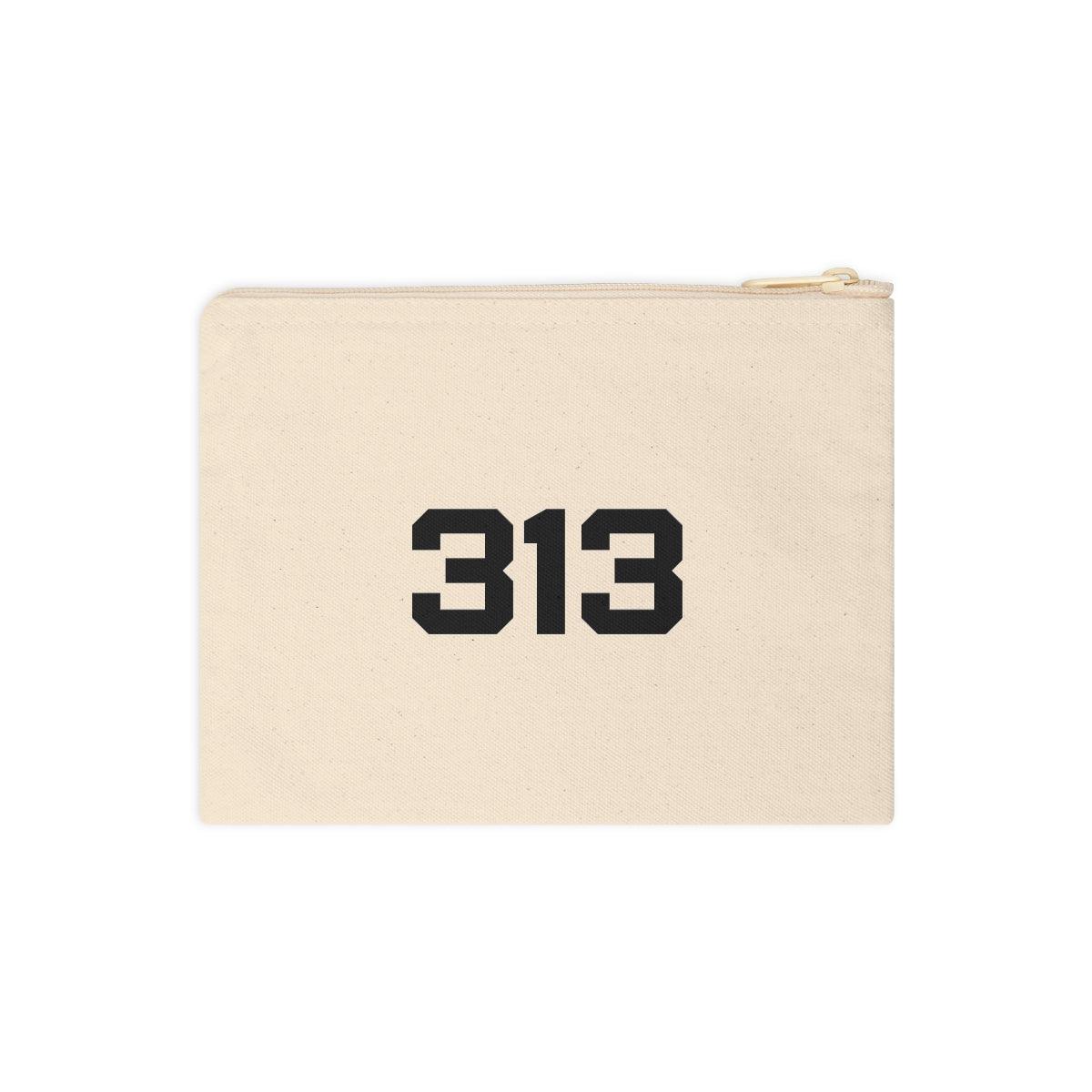 Detroit '313' Zip Pouch - Circumspice Michigan