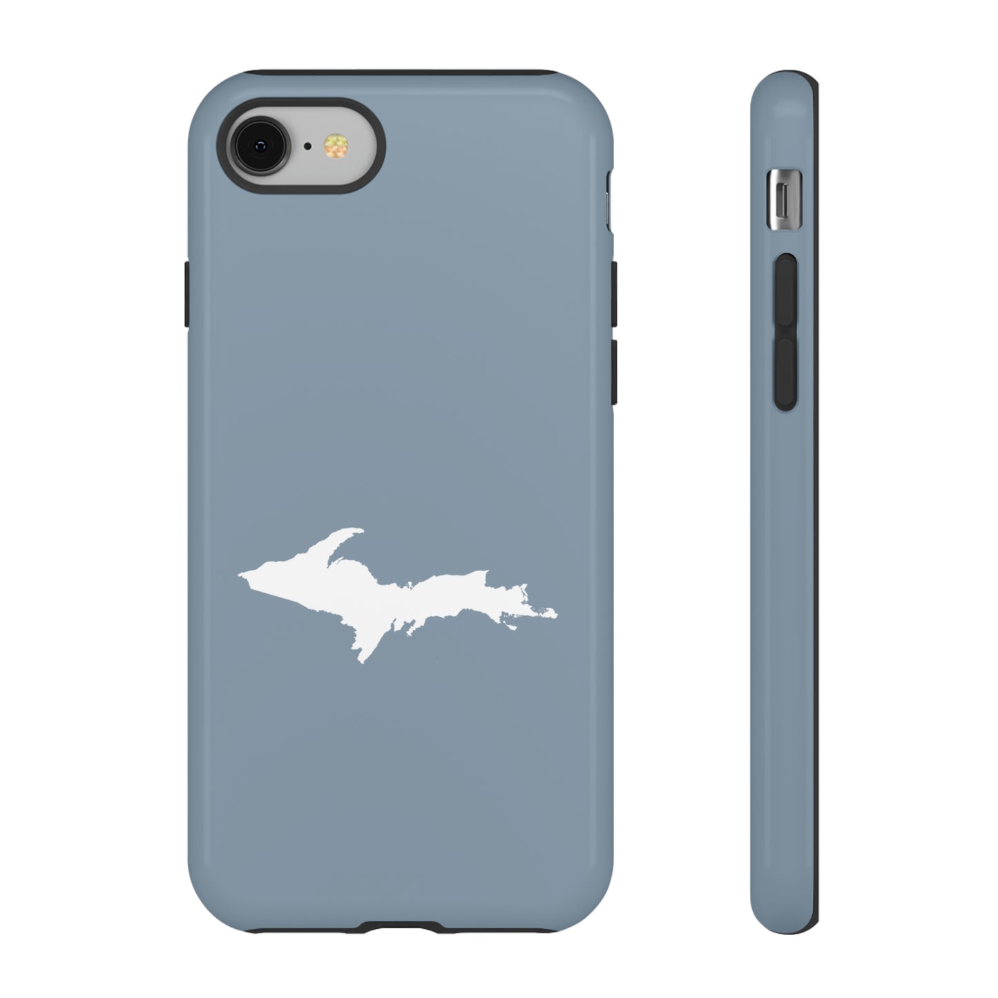 Michigan Upper Peninsula Tough Phone Case (B24 Liberator Grey w/ UP Outline) | Apple iPhone