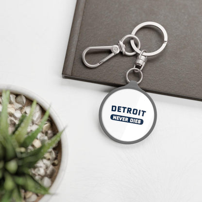'Detroit Never Dies' Keyring - Circumspice Michigan
