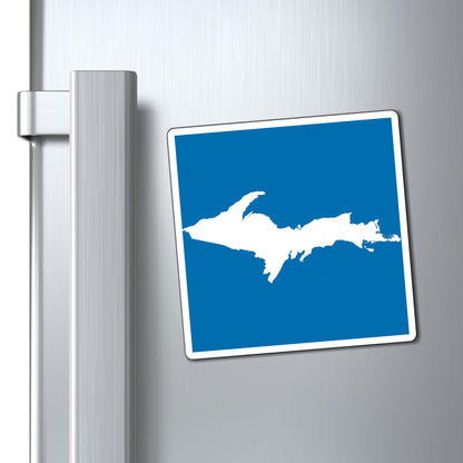 Michigan Upper Peninsula Square Magnet (Azure w/ UP Outline)