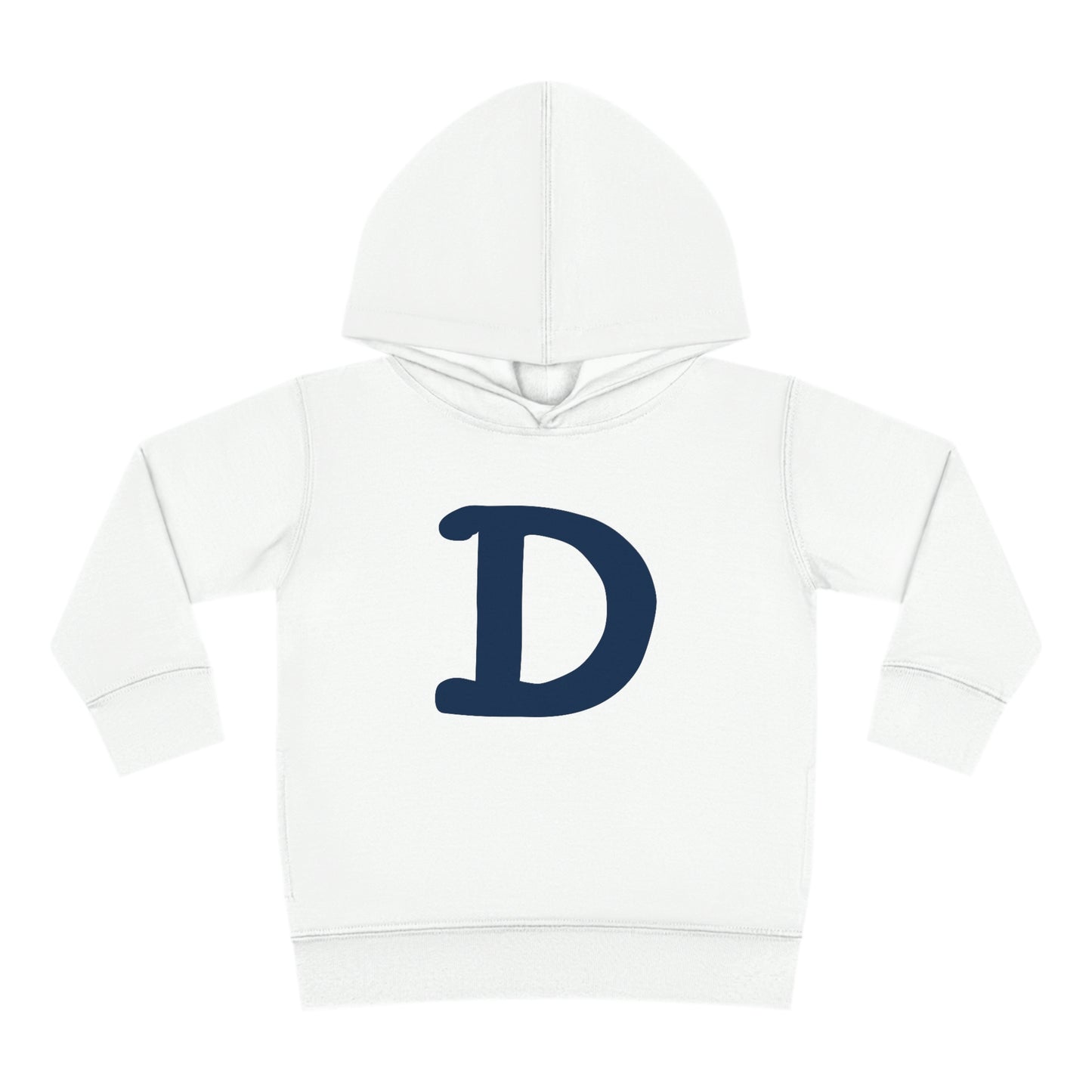 Detroit 'Old French D' Hoodie (White/Navy Full Body Outline) | Unisex Toddler