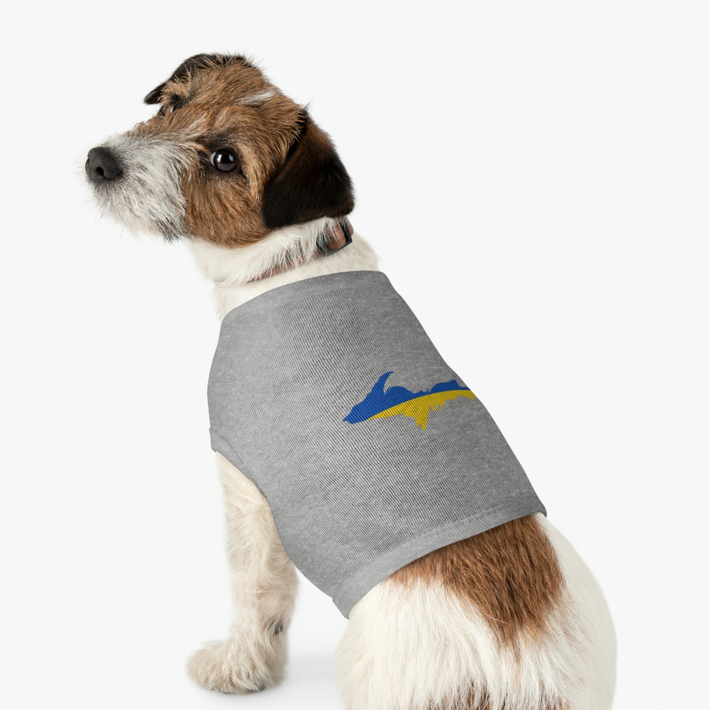 Michigan Upper Peninsula Pet Tank Top (w/ UP Ukraine Flag Outline)