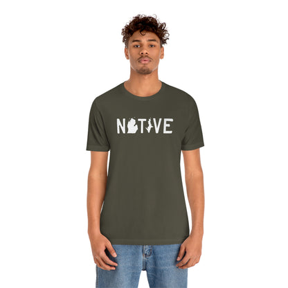 Michigan 'Native' T-Shirt (Licence Plate Font) | Unisex Standard Fit