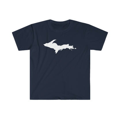 Michigan Upper Peninsula T-Shirt (w/ Navy UP Outline) | Unisex Budget