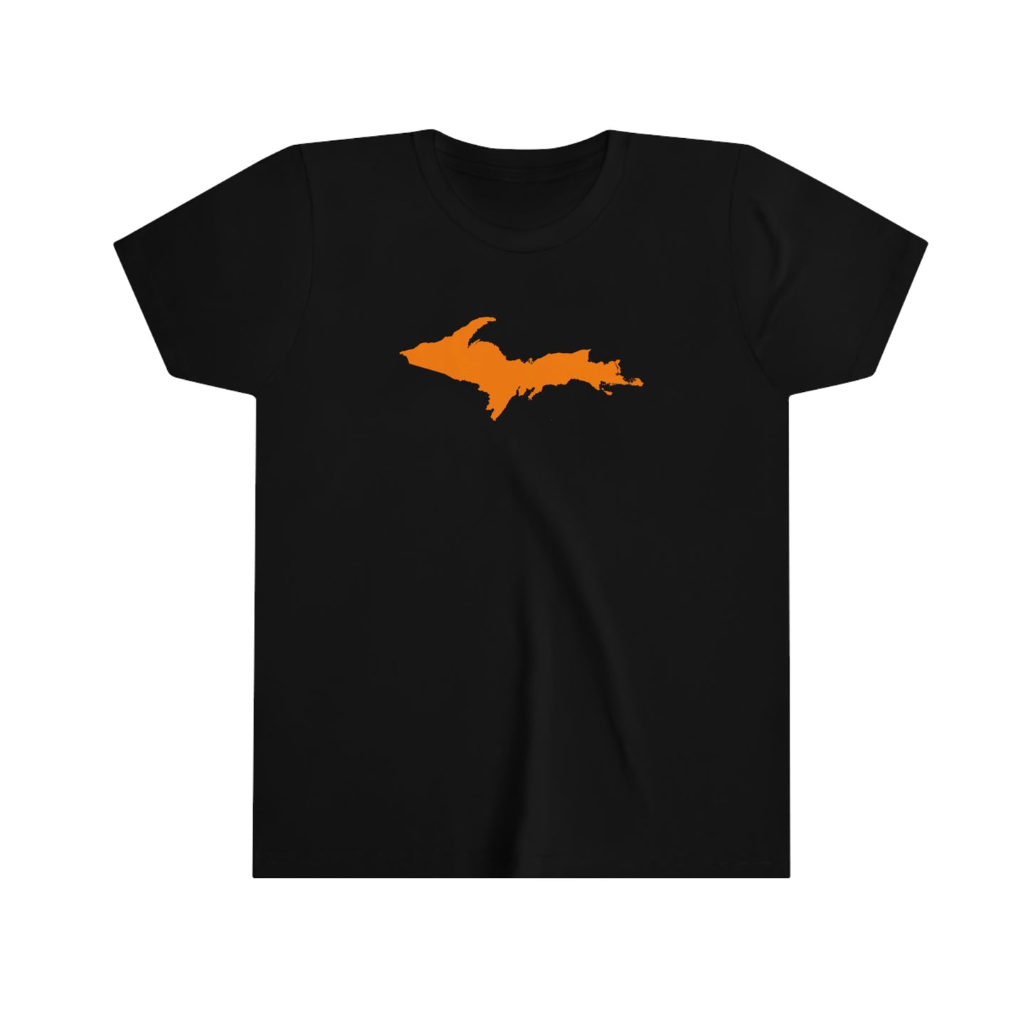 Michigan Upper Peninsula T-Shirt (w/ Orange UP Outline) | Youth Short Sleeve