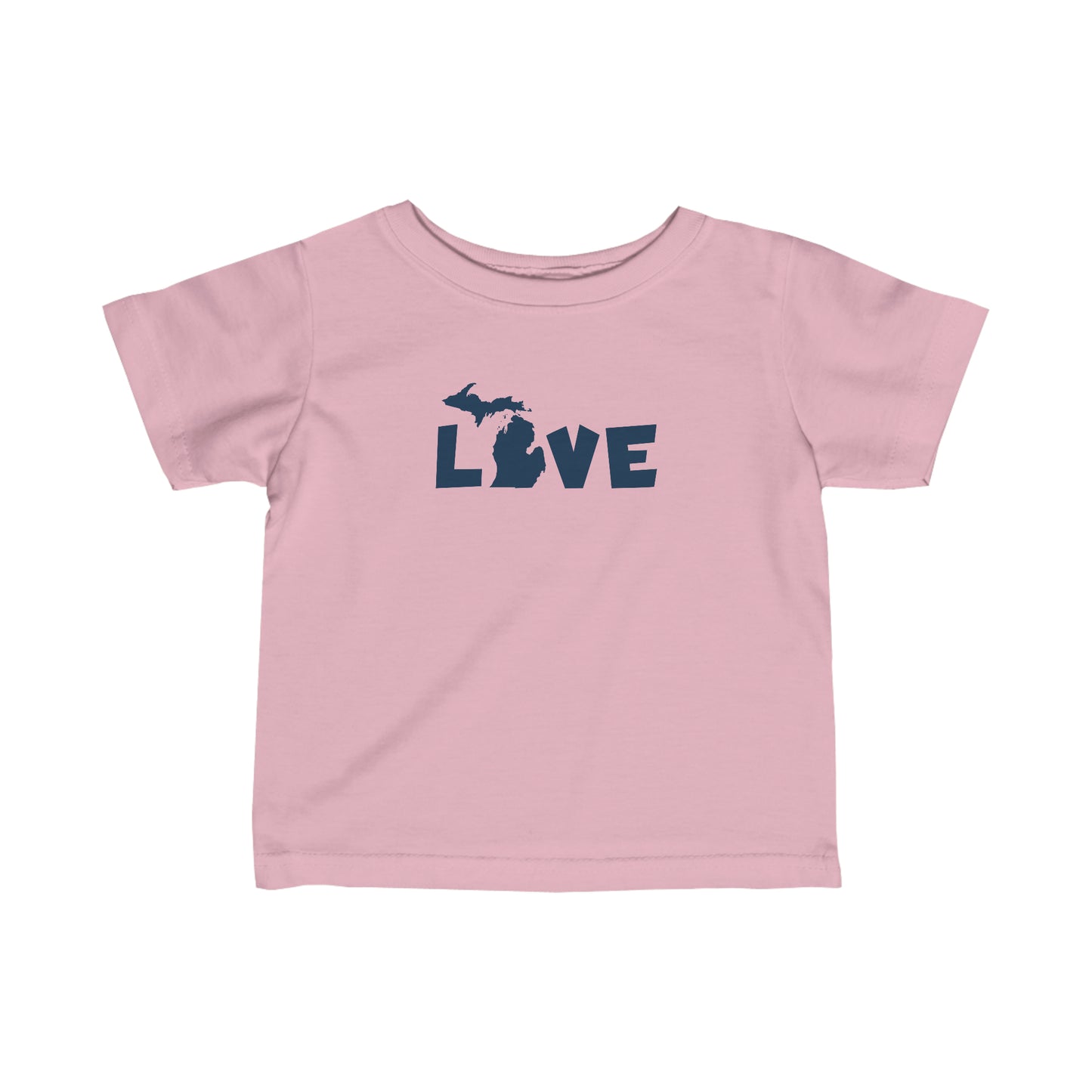 Michigan 'Love' T-Shirt (Whimsical Sans Font) |  Infant Short Sleeve