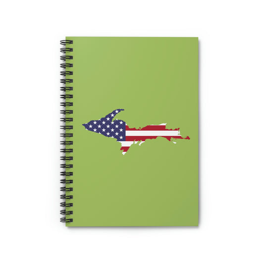 Michigan Upper Peninsula Spiral Notebook (w/ UP USA Flag Outline) | Gooseberry Green
