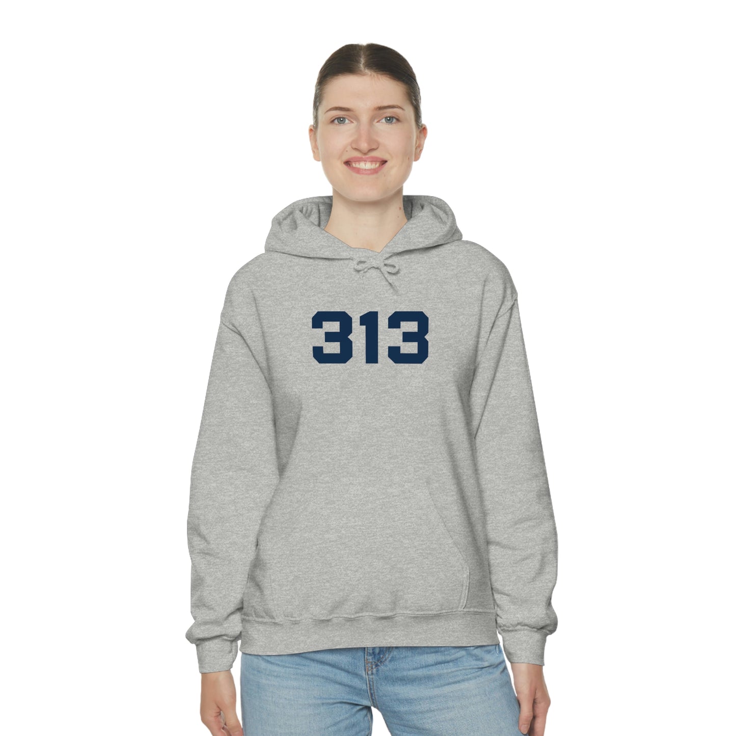 Detroit '313' Hoodie (Athletic Font) | Unisex Standard