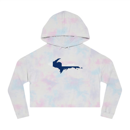 Michigan Upper Peninsula Hoodie (w/ UP Finland Flag Outline) | Lightweight Cropped