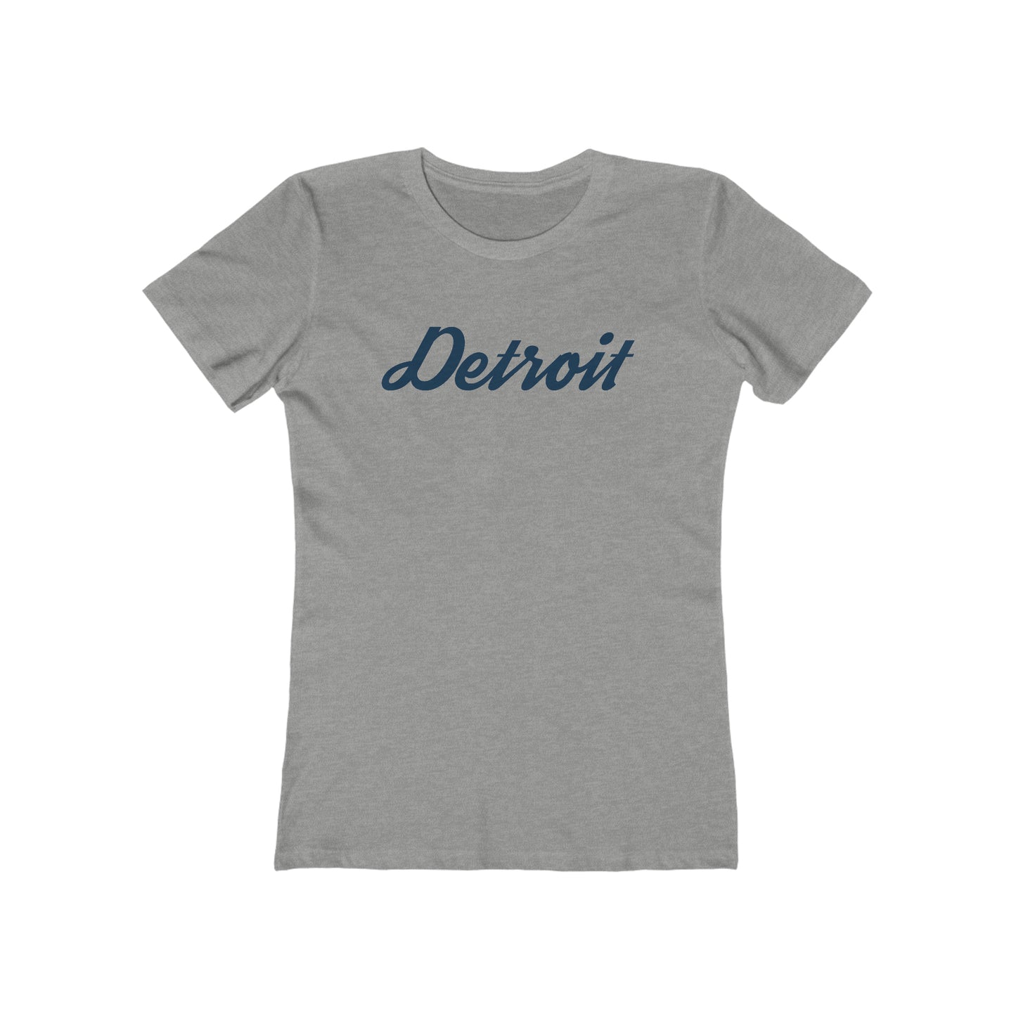 Detroit' T-Shirt (Retro Script Font) | Women's Boyfriend Cut