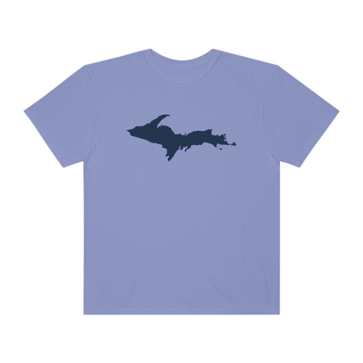 Michigan Upper Peninsula T-Shirt (w/ Navy UP Outline) | Unisex Garment-Dyed