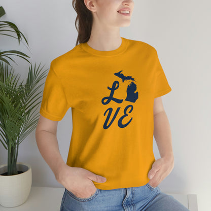 Michigan 'Love' T-Shirt (Retro Script Font) | Unisex Standard Fit