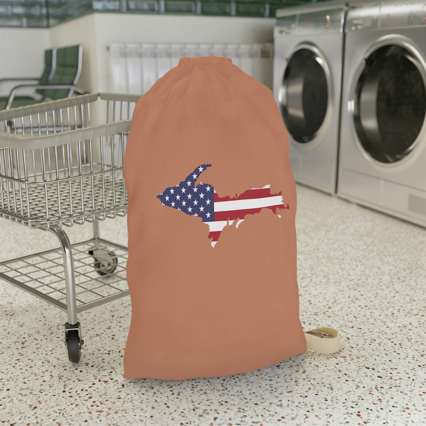 Michigan Upper Peninsula Laundry Bag (w/ UP USA Flag Outline)