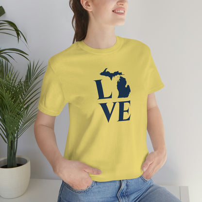 Michigan 'Love' T-Shirt (Roman Serif Font) | Unisex Standard Fit