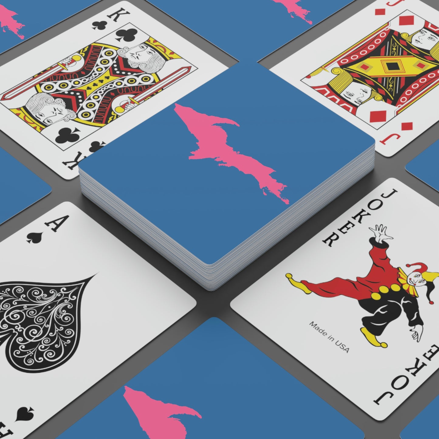 Michigan Upper Peninsula Poker Cards (Lake Superior w/ Pink UP Outline)