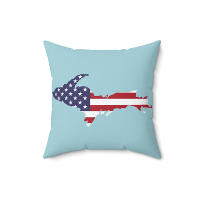 Michigan Upper Peninsula Accent Pillow (w/ UP USA Flag Outline) | '58 Caddie Blue