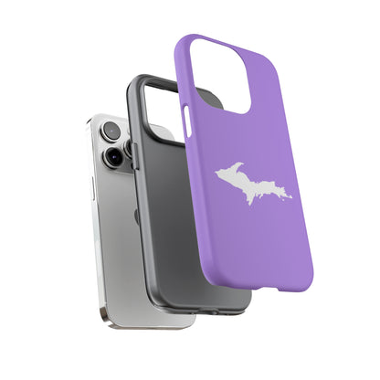 Michigan Upper Peninsula Tough Phone Case (Lavender w/ UP Outline) | Apple iPhone