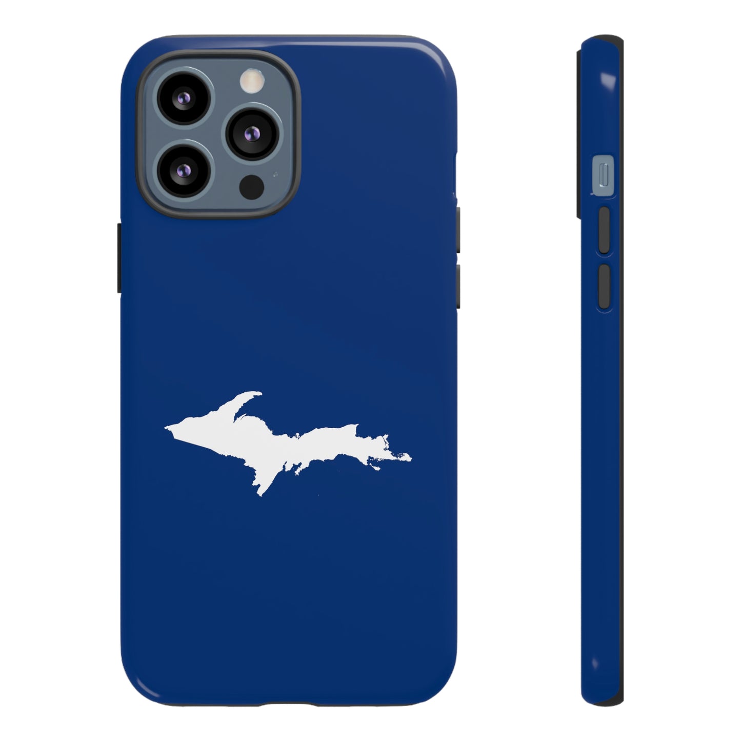 Michigan Upper Peninsula Tough Phone Case (Dearborn Blue w/ UP Outline) | Apple iPhone