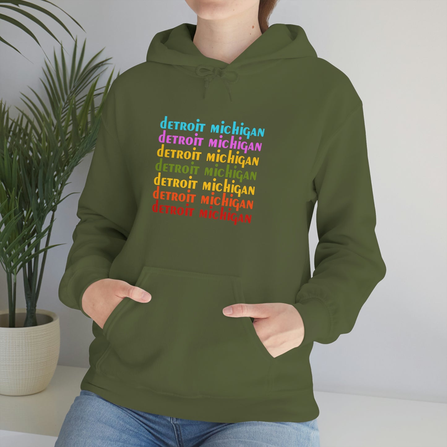 'Detroit Michigan' Hoodie (1970s Sitcom Parody) | Unisex Standard