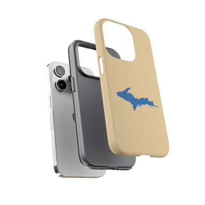 Michigan Upper Peninsula Tough Phone Case (Maple Color w/ Azure UP Outline) | Apple iPhone