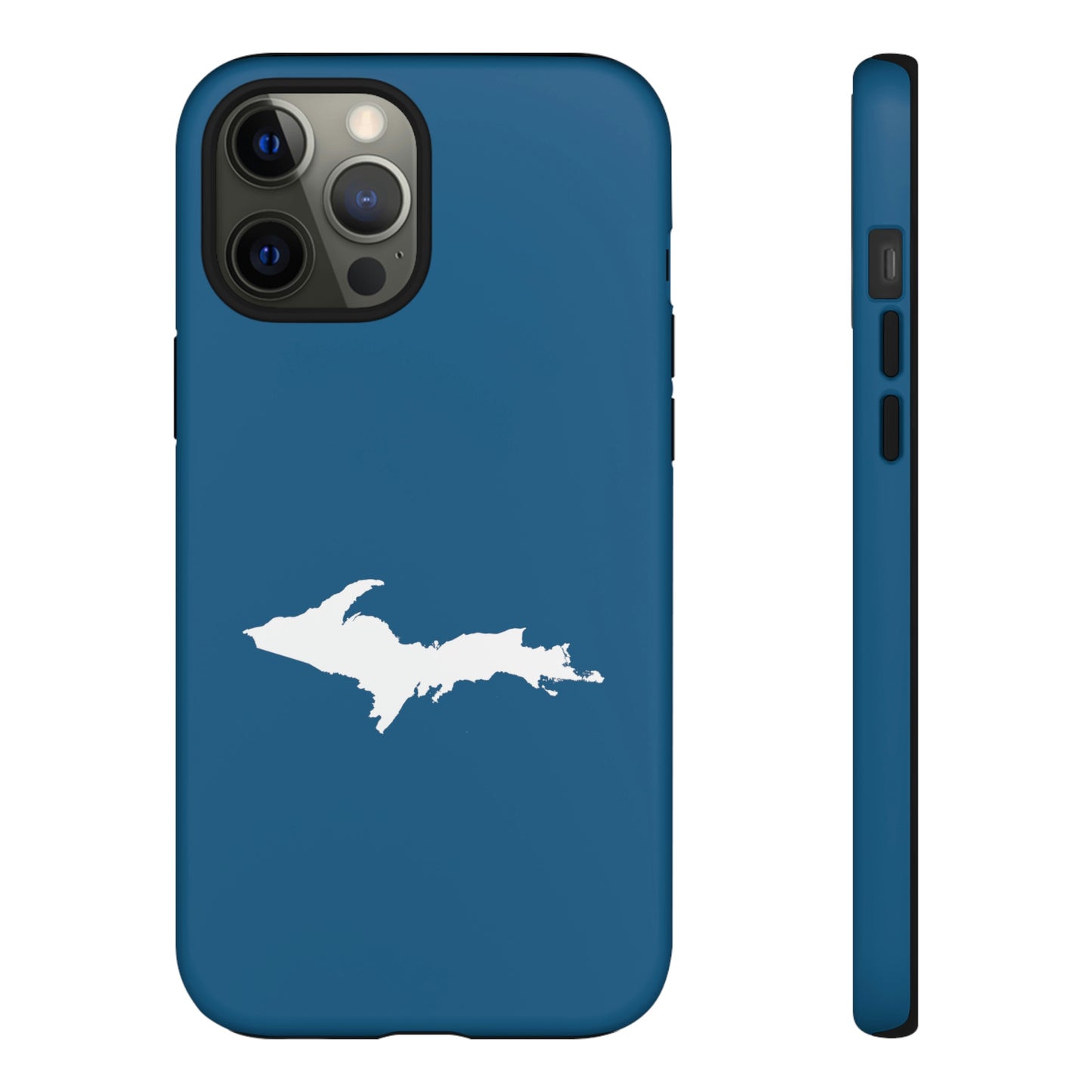 Michigan Upper Peninsula Tough Phone Case (Blueberry w/ UP Outline) | Apple iPhone