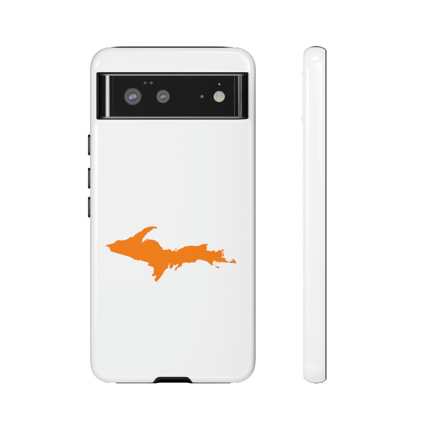 Michigan Upper Peninsula Tough Phone Case (w/ Orange UP Outline) | Samsung & Pixel Android