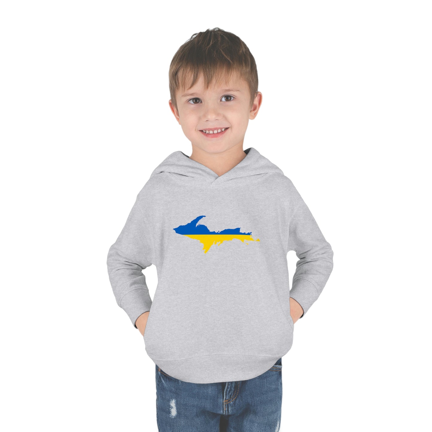 Michigan Upper Peninsula Hoodie (w/ UP Ukraine Flag Outline) | Unisex Toddler