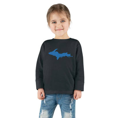 Michigan Upper Peninsula T-Shirt (w/ Azure UP Outline) | Toddler Long Sleeve