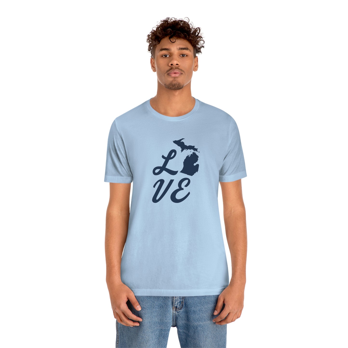 Michigan 'Love' T-Shirt (Retro Script Font) | Unisex Standard Fit