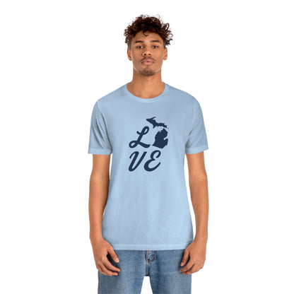 Michigan 'Love' T-Shirt (Retro Script Font) | Unisex Standard Fit