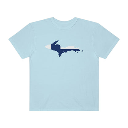 Michigan Upper Peninsula T-Shirt (w/ UP Finland Flag Outline) | Unisex Garment-Dyed