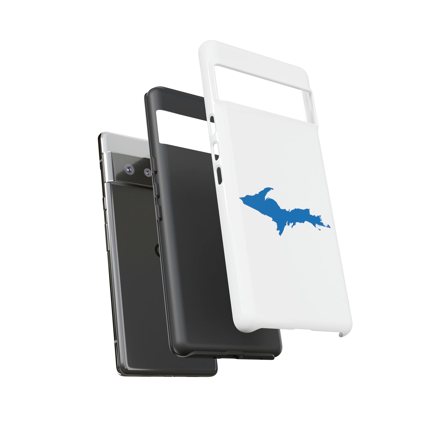 Michigan Upper Peninsula Tough Phone Case (w/ Azure UP Outline) | Samsung & Pixel Android