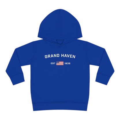 'Grand Haven EST 1835' Hoodie (w/USA Flag Outline) | Unisex Toddler