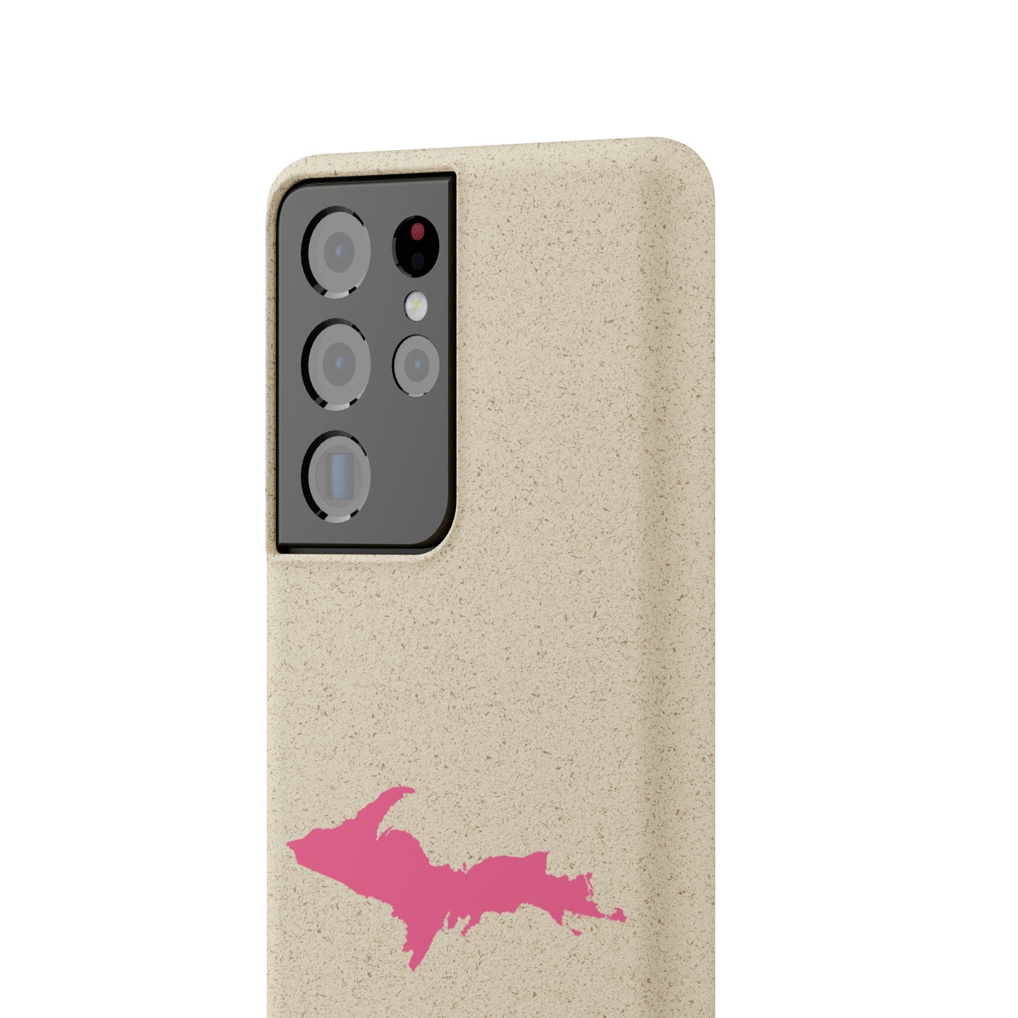 Michigan Upper Peninsula Biodegradable Phone Cases (w/ Pink UP Outline) | Samsung Android