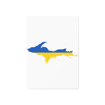 Michigan Upper Peninsula Poker Cards (w/ UP Ukraine Flag Outline)