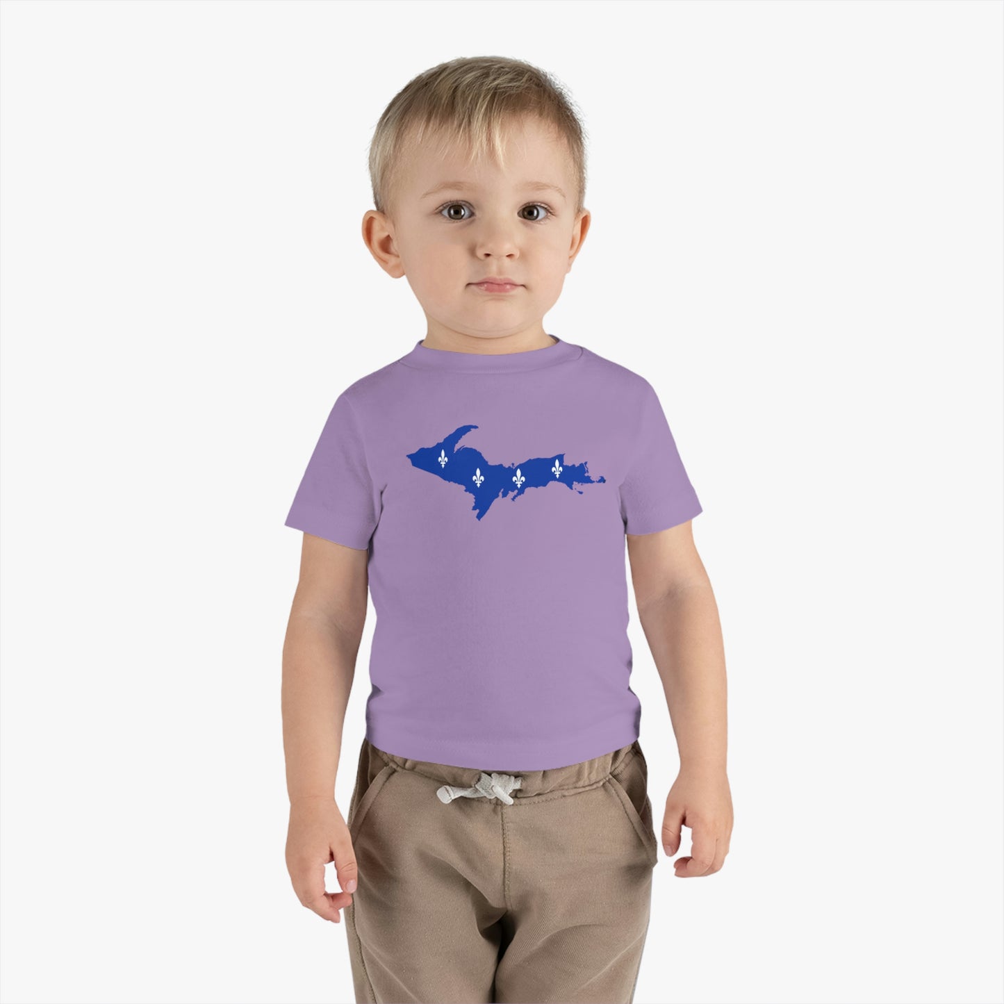 Michigan Upper Peninsula Infant T-Shirt (w/ UP Quebec Flag Outline) | Short Sleeve