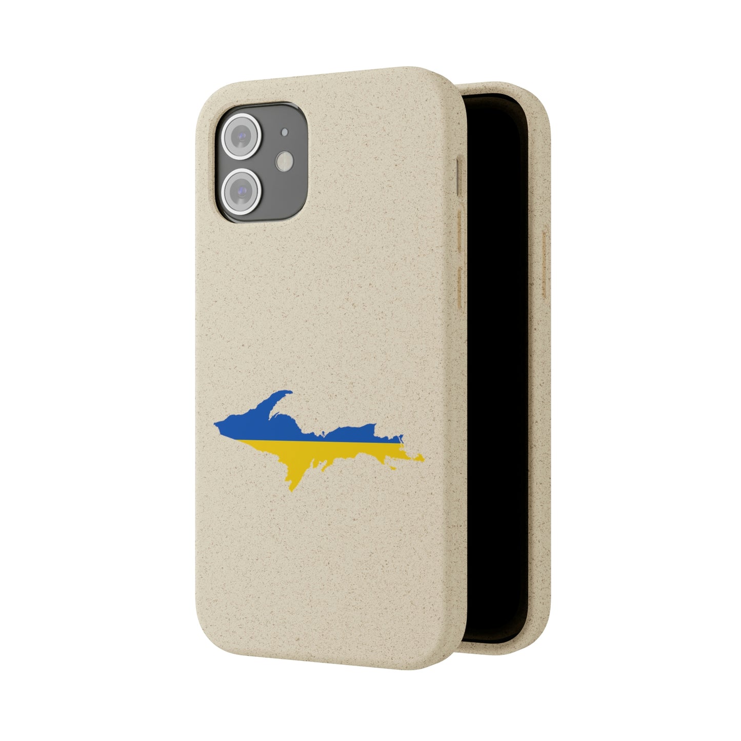 Michigan Upper Peninsula Biodegradable Phone Cases (w/ UP Ukraine Flag Outline) | Apple iPhone