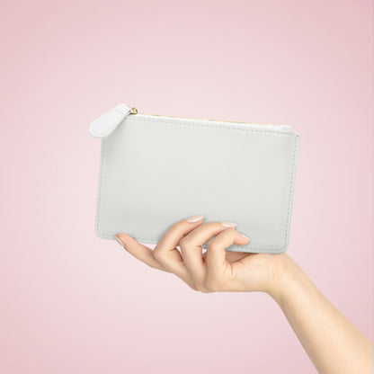 Michigan Upper Peninsula Mini Clutch Bag (Birch Bark White w/ Pink UP Outline)