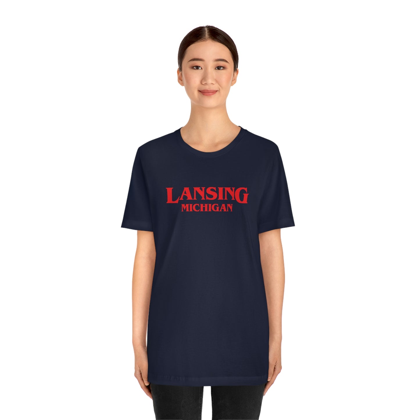 'Lansing Michigan' ' T-Shirt (1980s Drama Parody) | Unisex Standard Fit